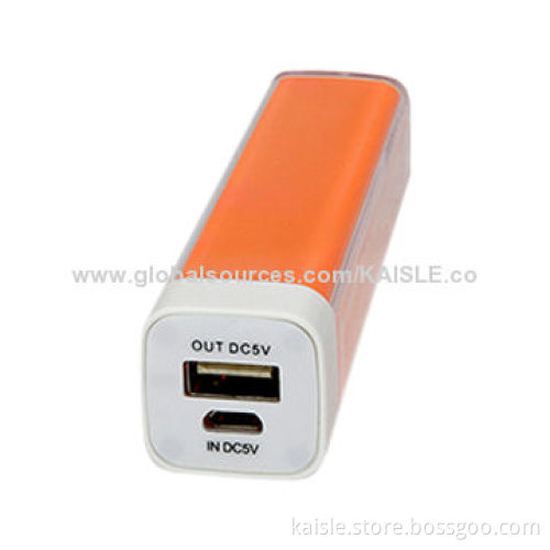 Lipstick Power Bank with 2,600mAh Capacity